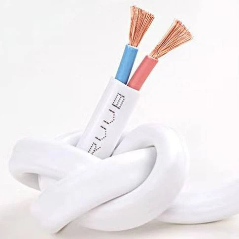VDE Flat Power Cable H03VV-F 2*0.5mm Bare Copper Wire Monitoring Wire